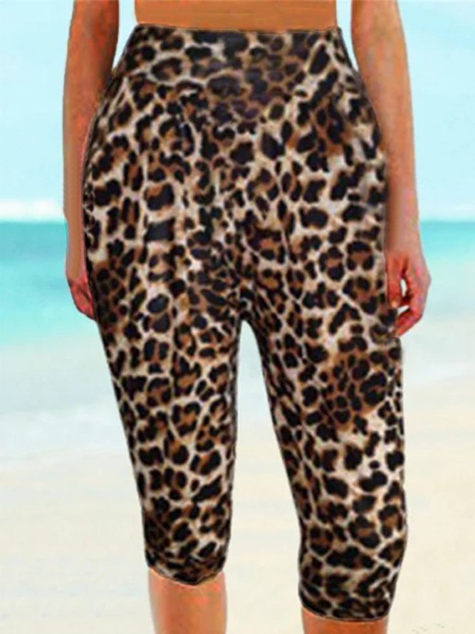 Leopard Printed Casual Capris Pants | Bottoms | Zolucky Women Pants ...