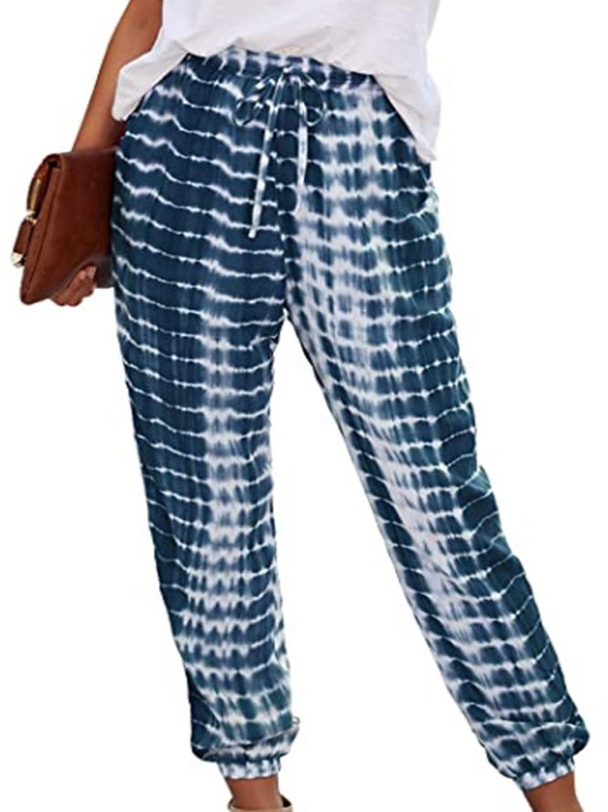 Printed Ombre/Tie-Dye Statement Pants