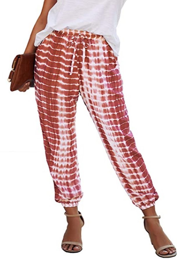 Printed Ombre/Tie-Dye Statement Pants