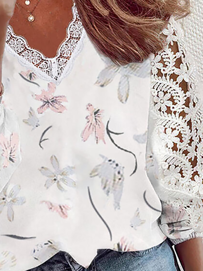 Floral Long Sleeve Tops