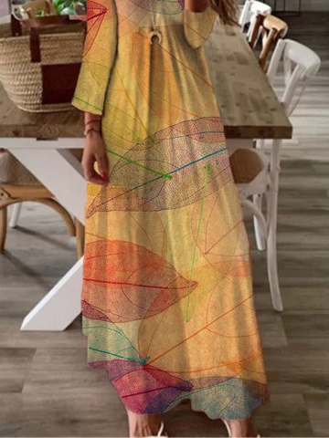 Long Sleeve V Neck A-Line Knitting Dress
