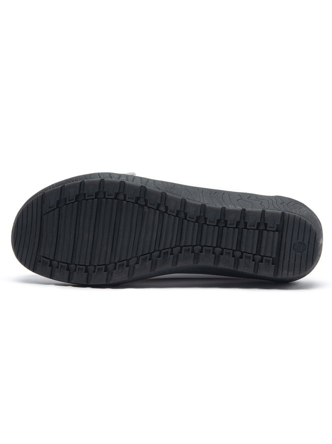 Retro Casual Simple Plain Flat Shoes