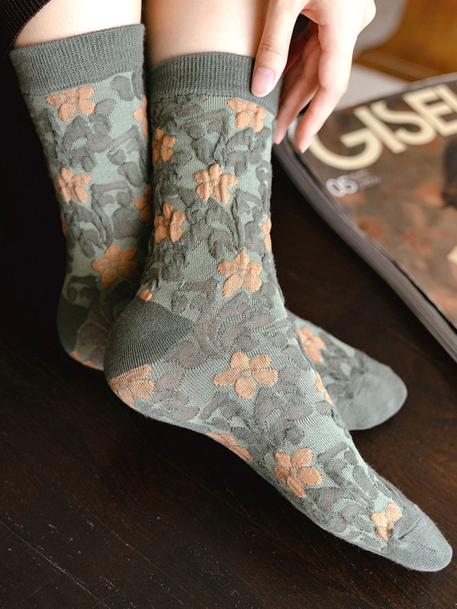 Vintage Personalized Embroidery Socks