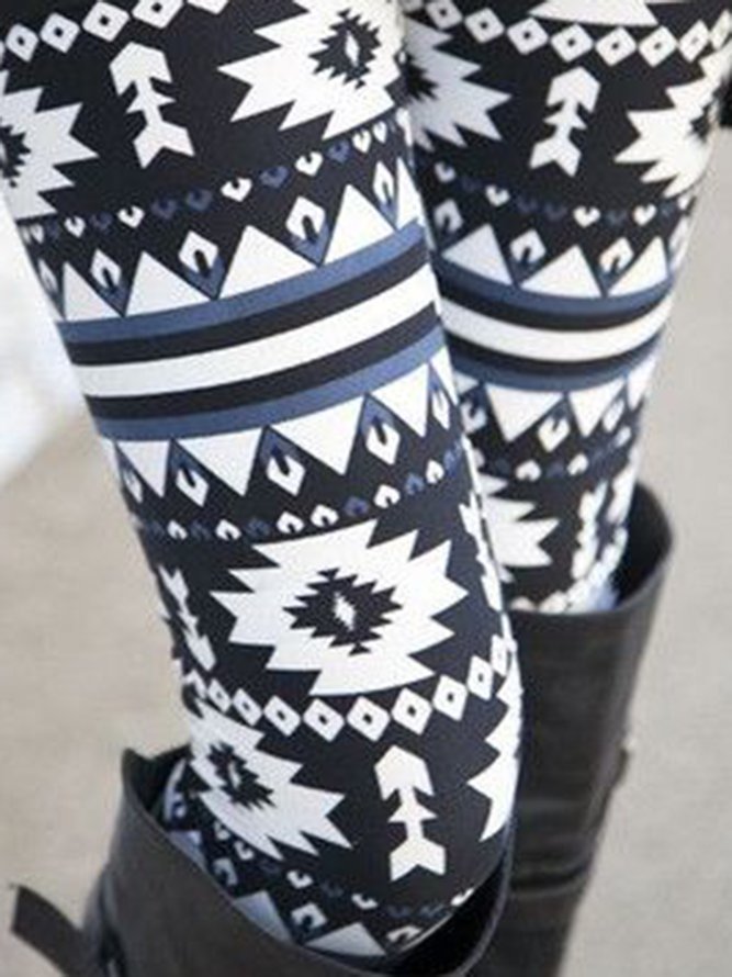 Ethnic style personality basic printing basic Leggings