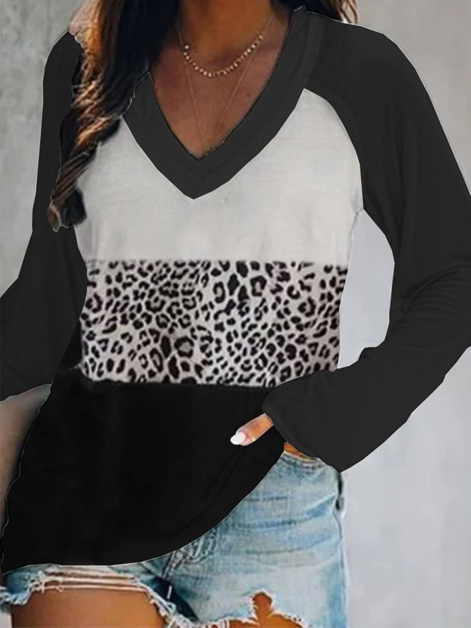 Cotton Blends Holiday Leopard T-shirt