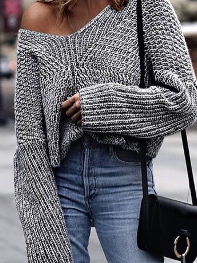 Daily Elegant Plain Sweater