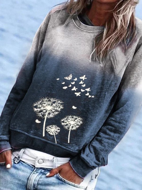 Raglan Sleeve Vintage Cotton Sweatshirt