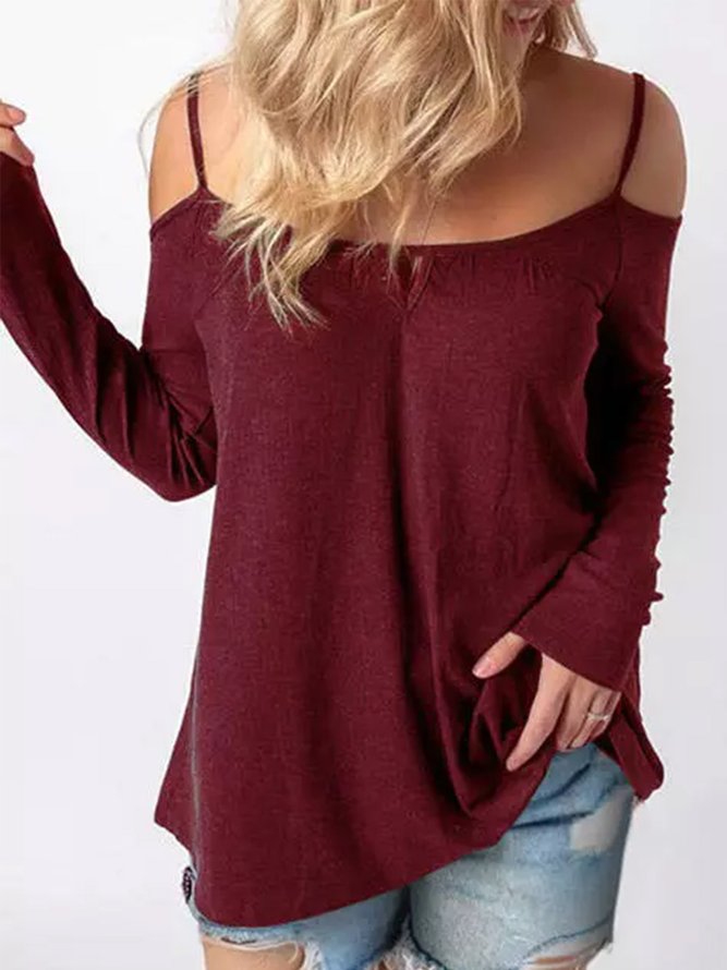 off the shoulder shirts with straps