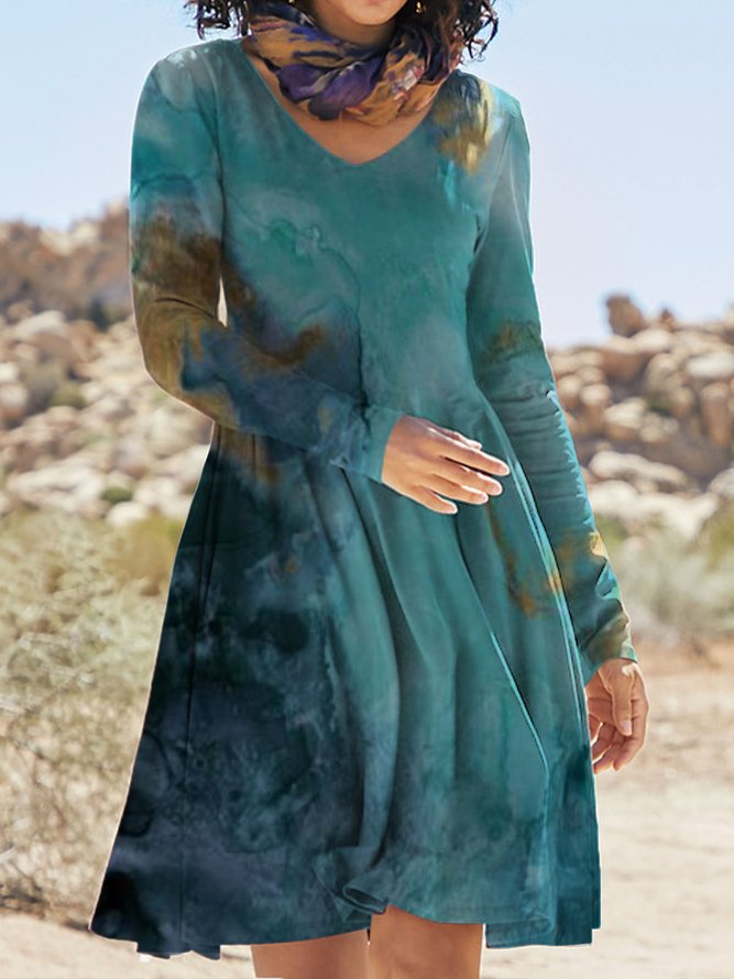 Crew Neck Knitting Dress