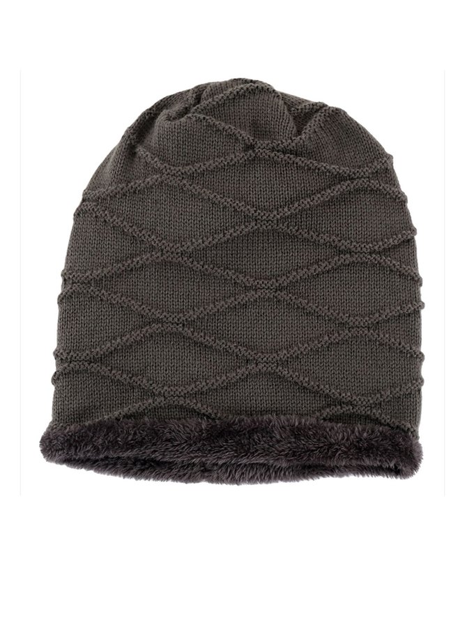 Casual Geometric Warm Woolen Hat