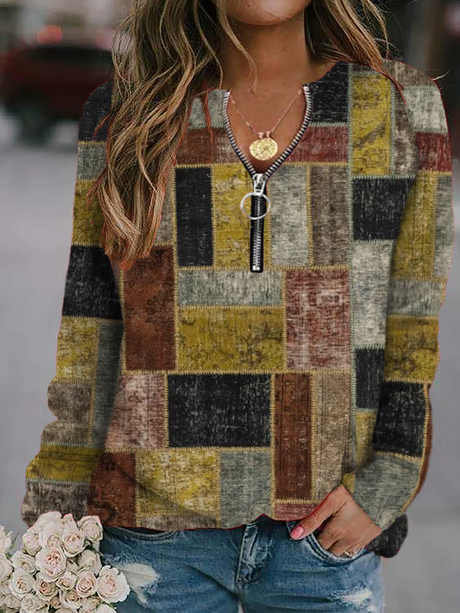 Geometric Printed Sweatshirt