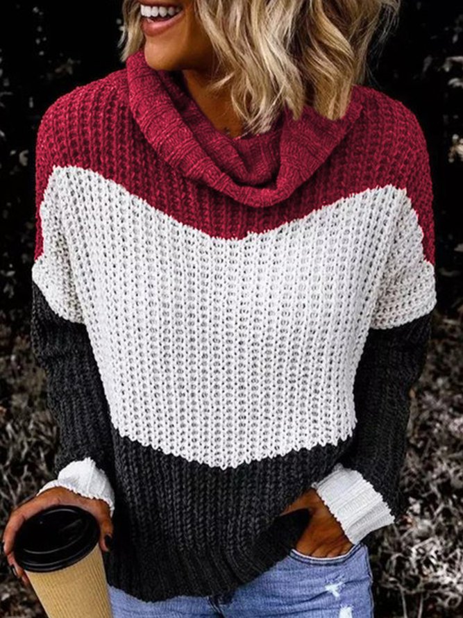 Casual Solid Long Sleeve Sweater