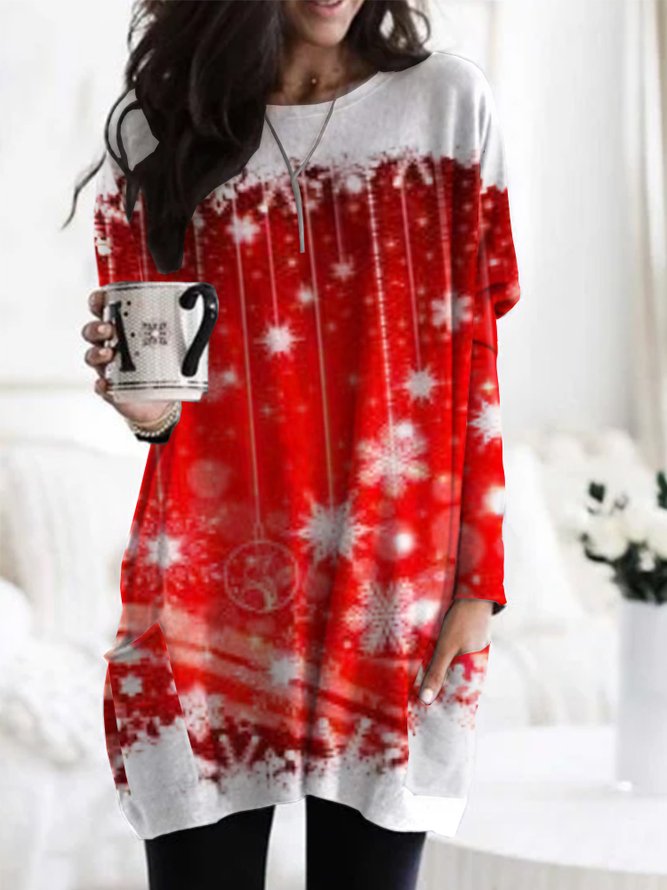 Loosen Casual Flannel Knitting Dress