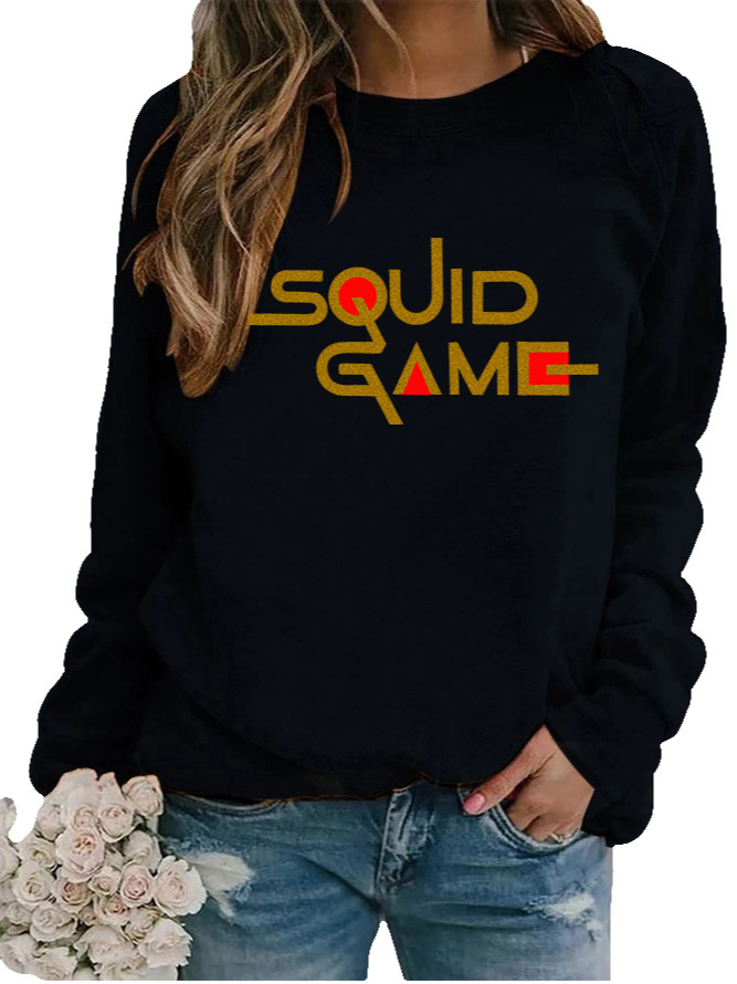 Squid game element Letter Sweatshirt Tops Zolucky Long Sleeve 1