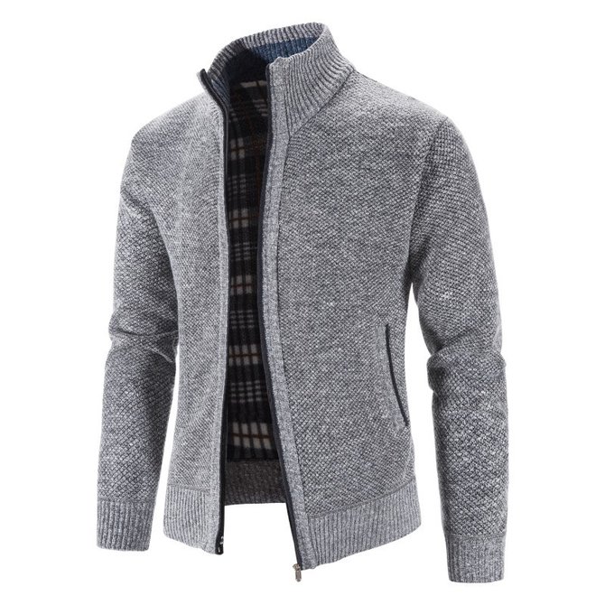 Stand Collar Long Sleeve Cotton Sweater | zolucky