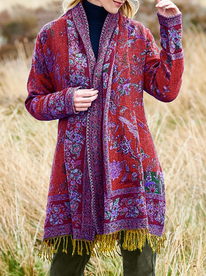Boho Printed Casual Cardigan Cardigan