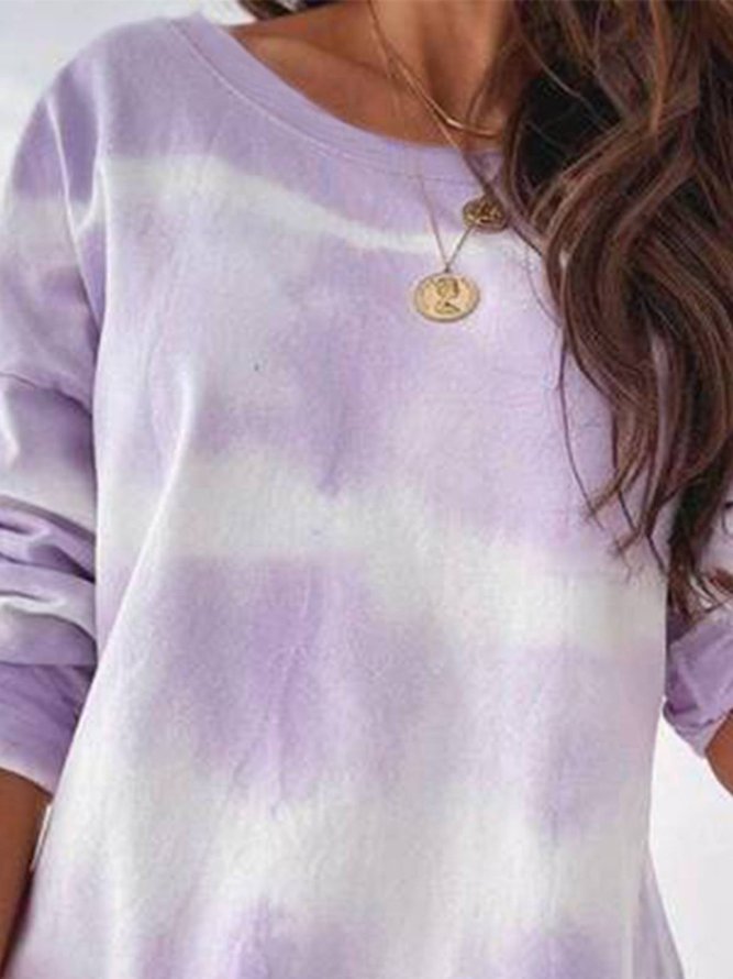 Casual Long Sleeve Crew Neck Sweatshirts