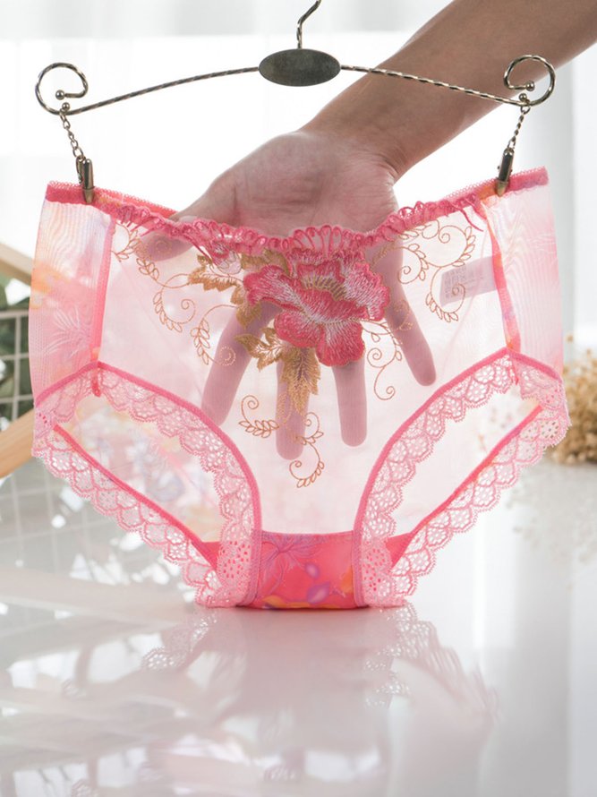 Lowrise Lace Embroidered Panties zolucky