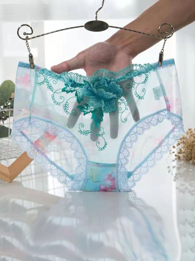 Lowrise Lace Embroidered Panties zolucky