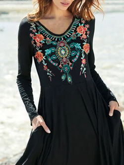 Heavy craft embroidered dress