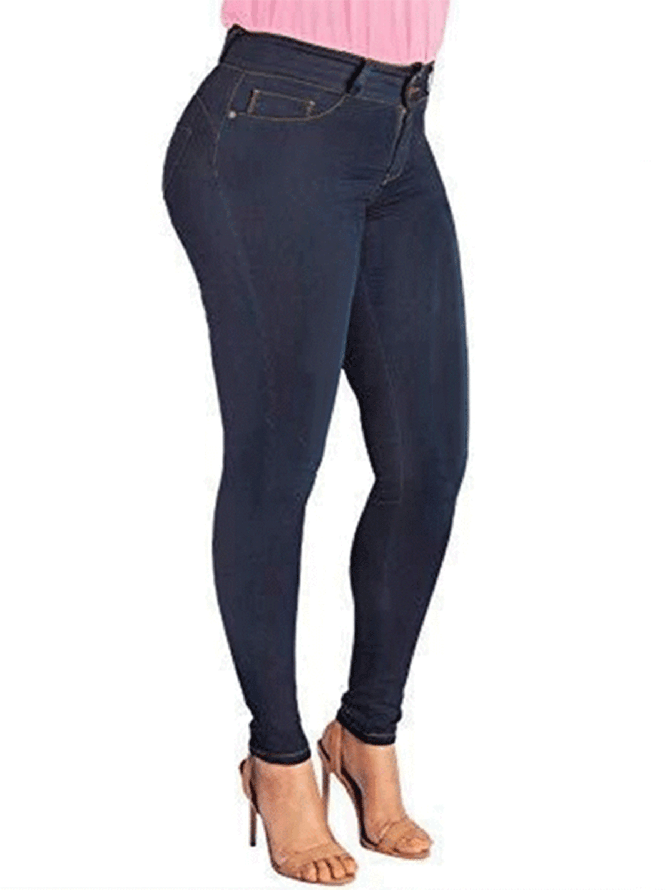 High stretch women's jeans with small feet