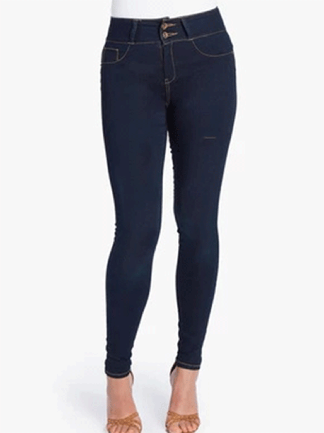 High stretch women's jeans with small feet