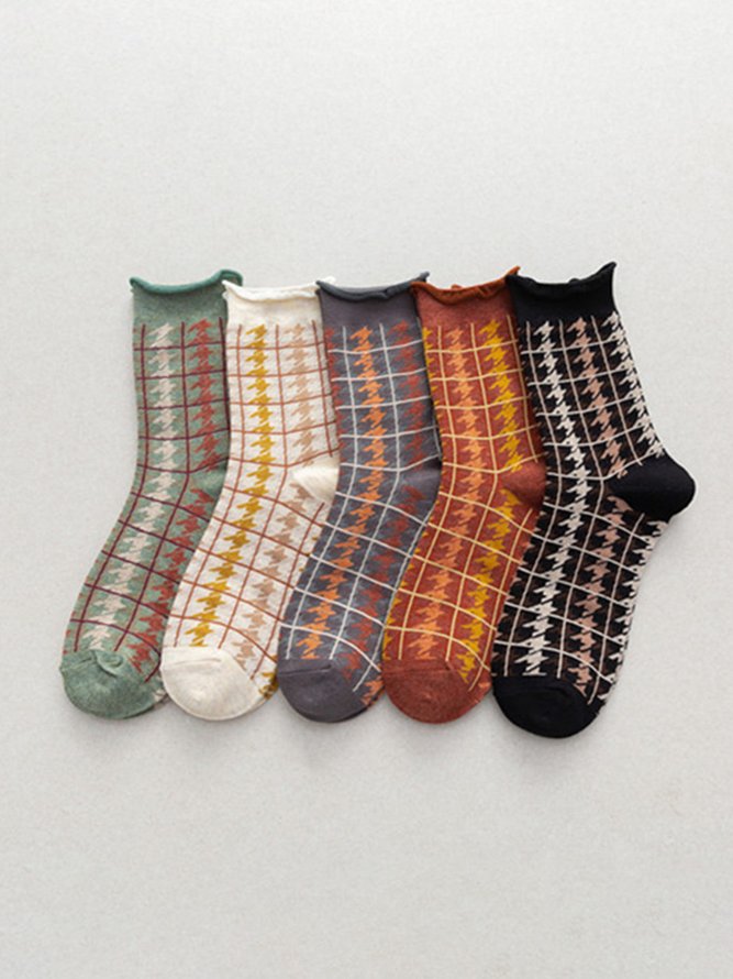 Vintage Houndstooth Socks