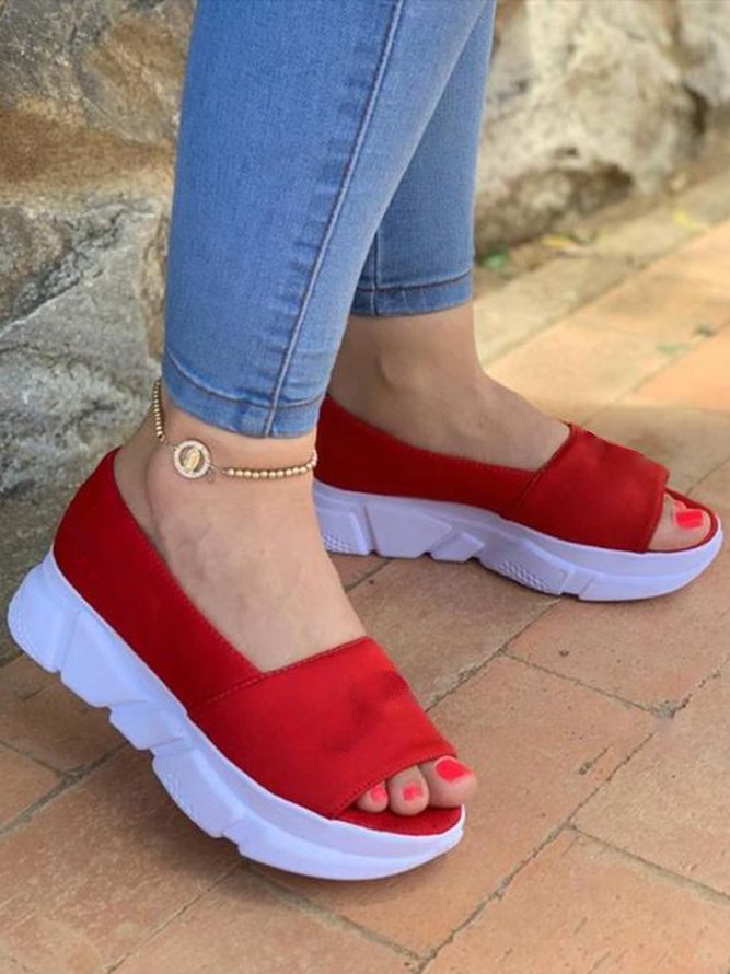 Women's Flyknit Comfortable Platform Sports Sandals zolucky