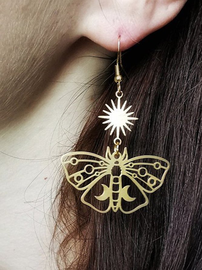 Boho Star Moon Gold Earrings
