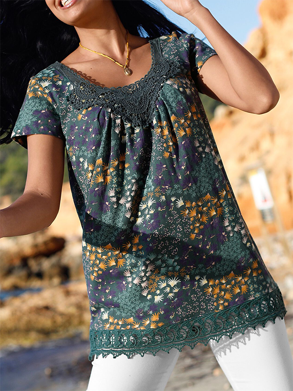 Dandelion Crew Neck Short Sleeve Casual T-Shirt