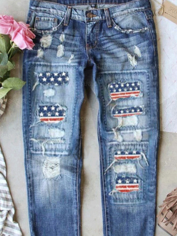 Flag Pockets Regular Fit Jeans