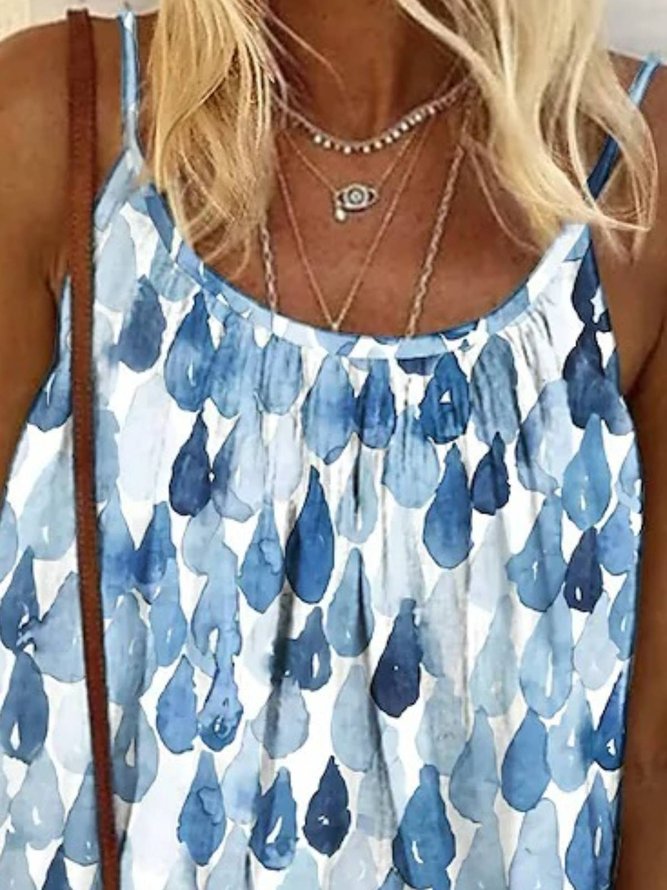 Casual Spaghetti Painted Tank & Cami
