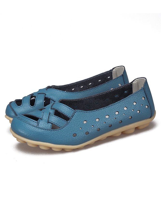 Hollow Breathable Soft Flat Shoes