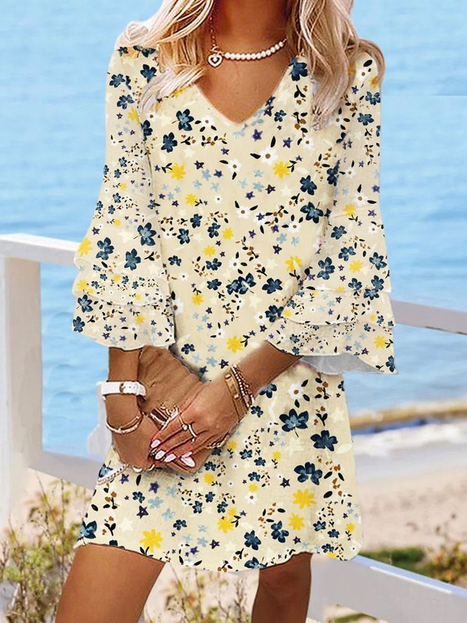 Boho Ruffled Sleeves Dresses zolucky