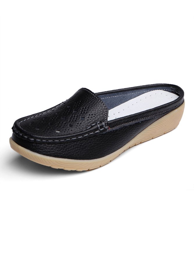 Breathable Hollow Heightening Mules
