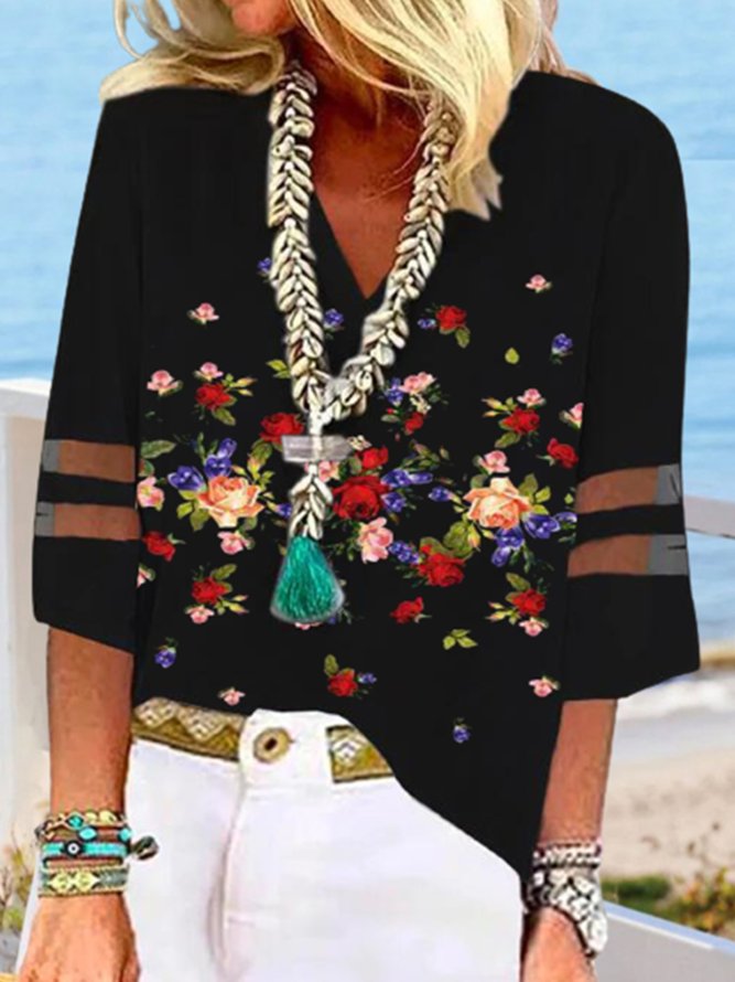 Casual V Neck Tops