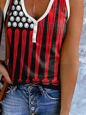 Fit V Neck Casual Tanks & Camis
