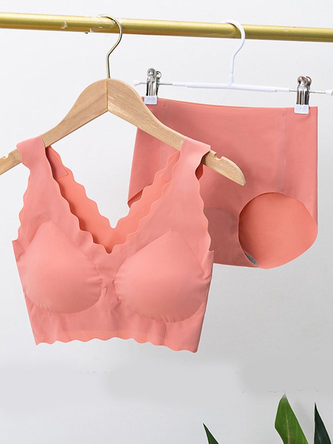 Women's Comfortable High Stretch Seamless Underwear Set Plus Size