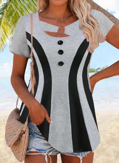Jersey Striped Casual T-Shirt