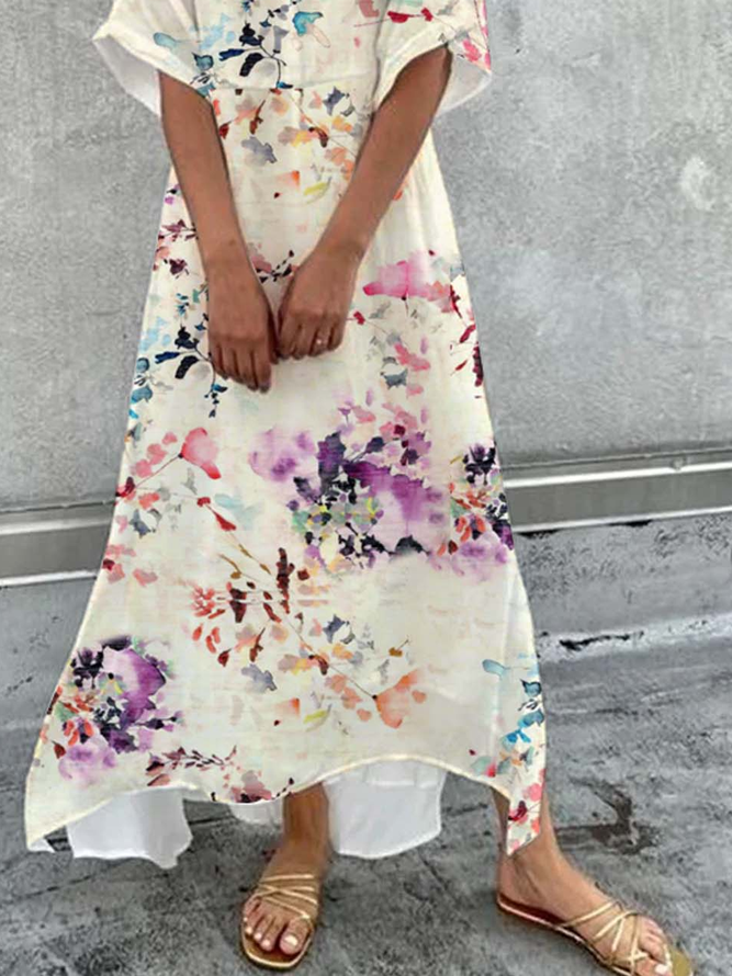 Floral Vacation Loose Dresses