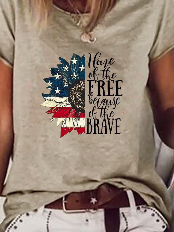 Home Of The Free Because Of The Brave America Flag T-Shirt