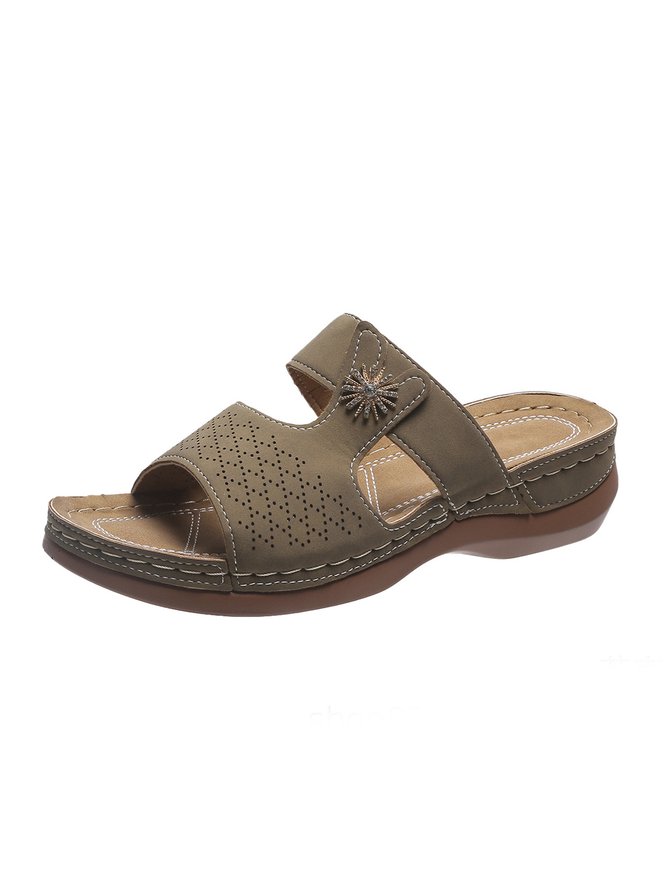 Comfortable Soft Sole Cutout Slipper Sandals