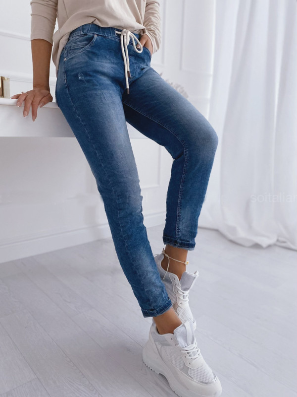 Casual Plain Autumn Lightweight No Elasticity Mid Waist Standard Denim H-Line Jeans for Women