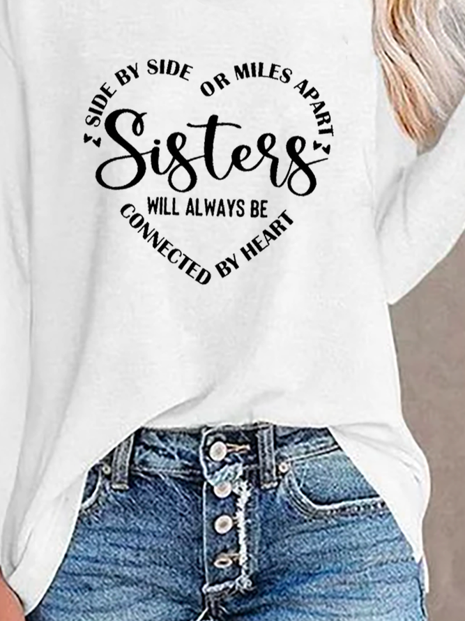 Plus size Casual Jersey Sister T-Shirt