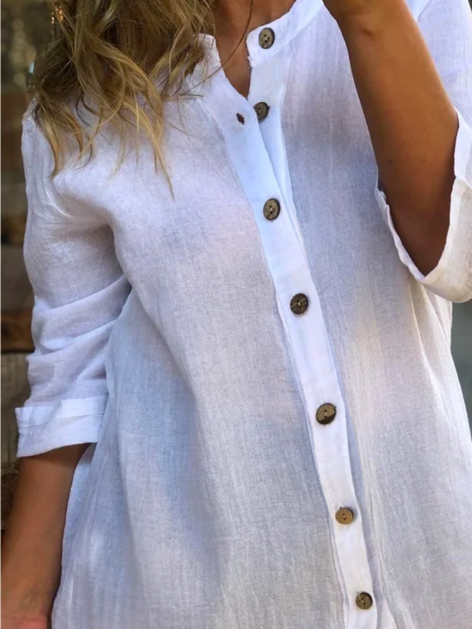 Crew Neck Long Sleeve Blouse
