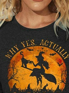 Womens Funny Halloween Witch Shirt, Yes I Can Drive A Stick T-Shirt