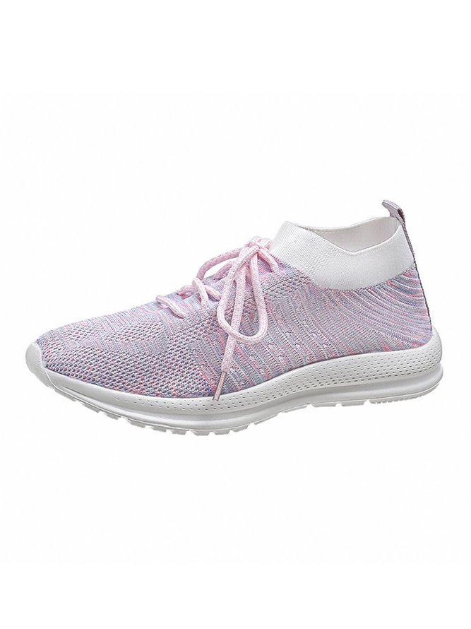Flyknit Lightweight Soft Sole Lace-Up Sneakers