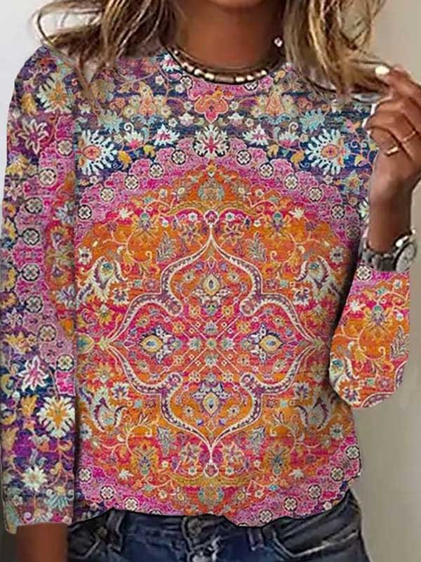Loose Ethnic Casual T-Shirt