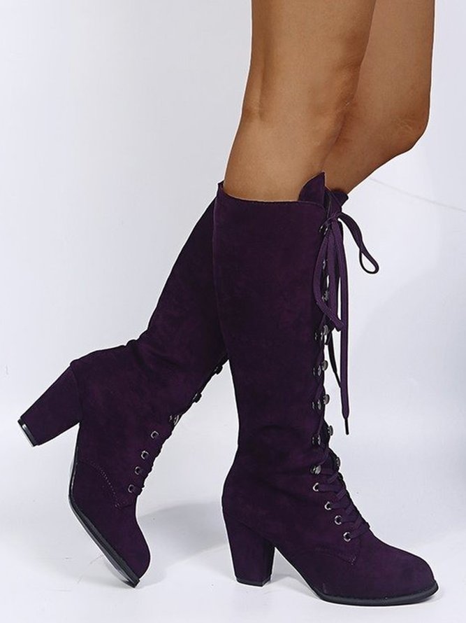 GARGOYLE BELLS Women's Over The Knee Boots Ladies Lace Up Tall Boots With Zip Buckle Soft Thigh High Boots For Women | Over-the-Knee