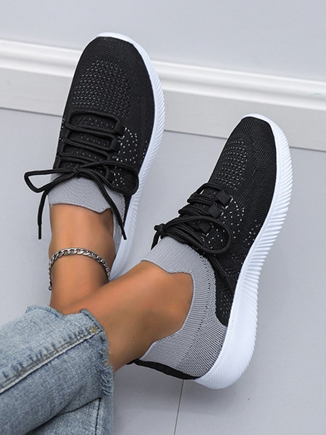 Flyknit Colorblock Mesh Lightweight Breathable Sneakers